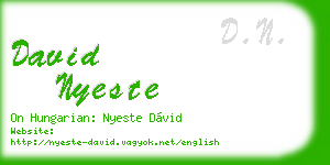 david nyeste business card